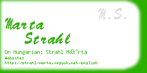 marta strahl business card